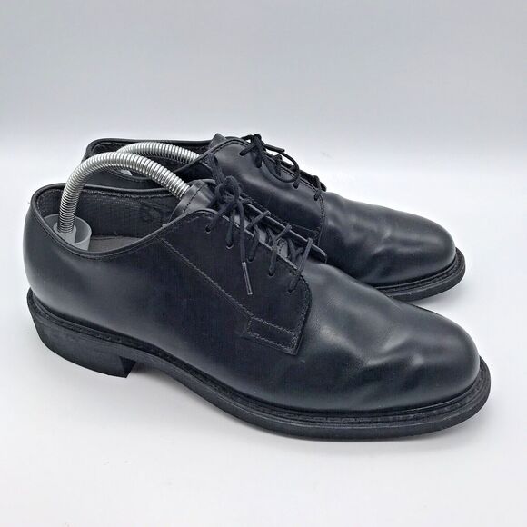 Bates Black Leather Vibrum Sole Derby Men's 9E Police Security Military Shoes - Picture 3 of 11